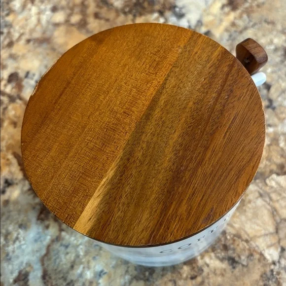 OUT OF STOCK Hearth & Hand Coffee Canister with Brown Lid and scoop - Picture 2 of 12